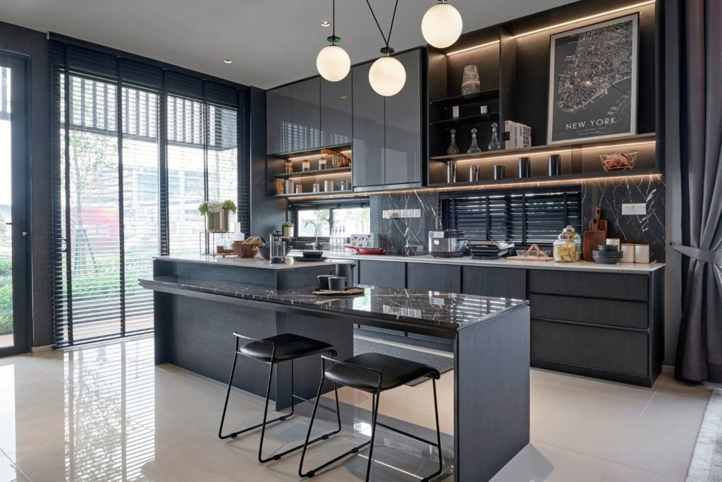 Sleek Black Modern Kitchen