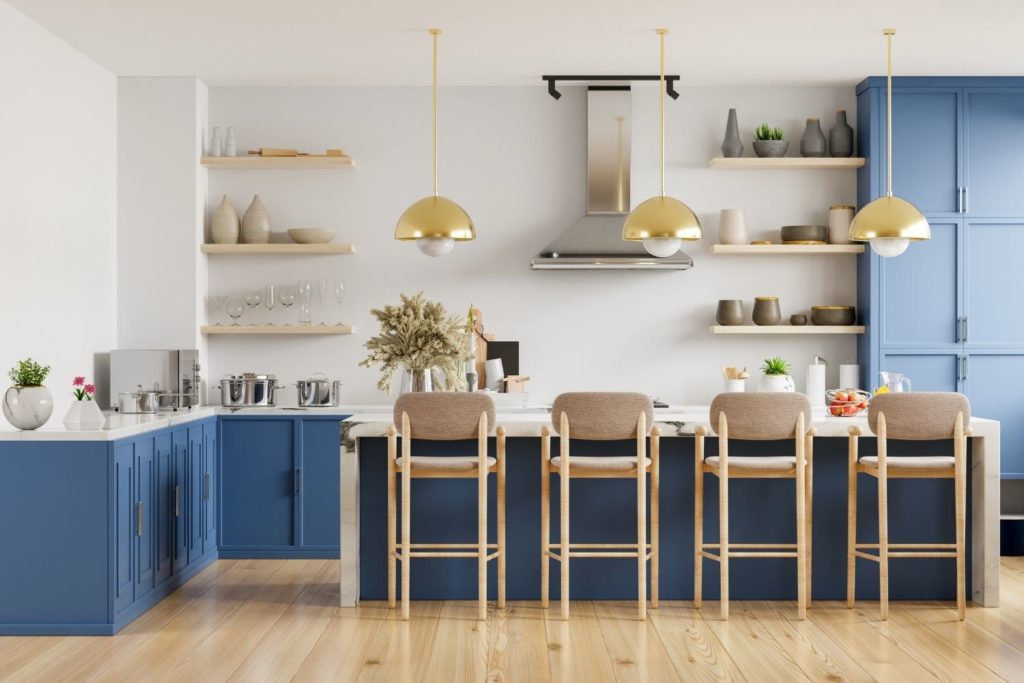 Blue Coastal Modern Kitchen